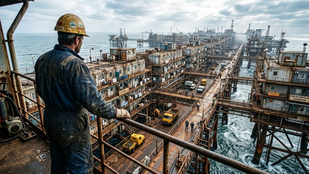 A metrópole industrial de aço erguida sobre o oceano com 300 quilômetros