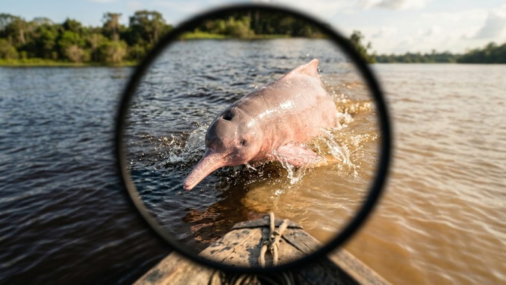 O fenômeno do Encontro das Águas em Manaus, detalhando suas causas científicas