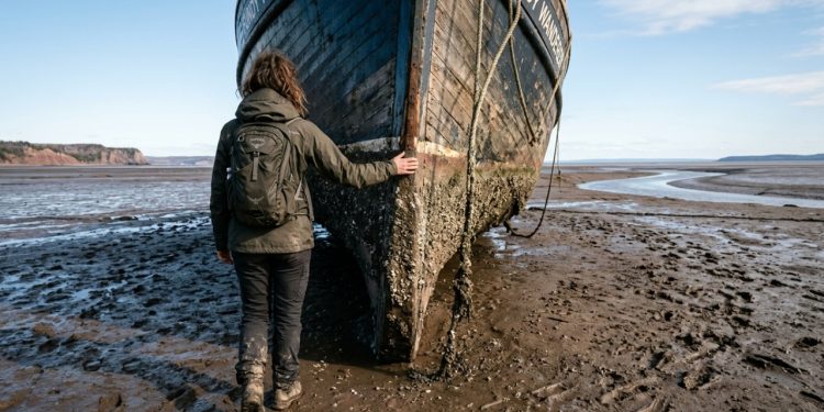 O fenômeno das marés extremas em Alma, Canadá