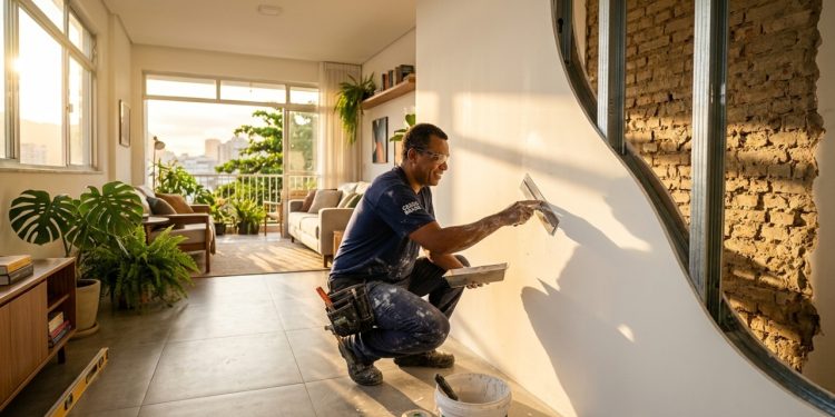 Isolamento térmico com gesso cartonado em casas de 40 m²