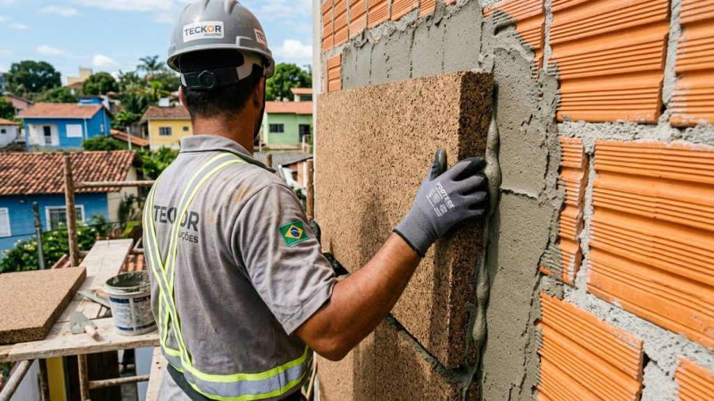 Isolamento térmico de fachadas com cortiça