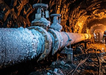 Engenharia de resfriamento extremo na Mina de Mponeng