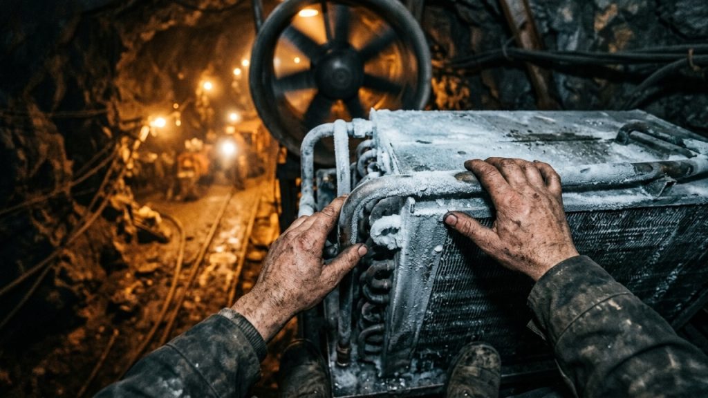 Engenharia de resfriamento extremo na Mina de Mponeng