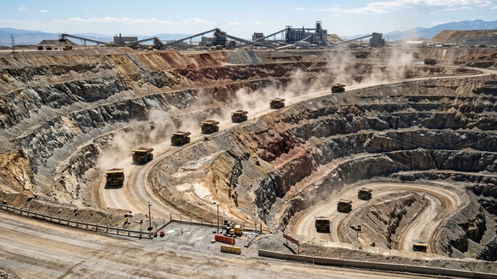 Mina de Bingham Canyon e sua produção mineral