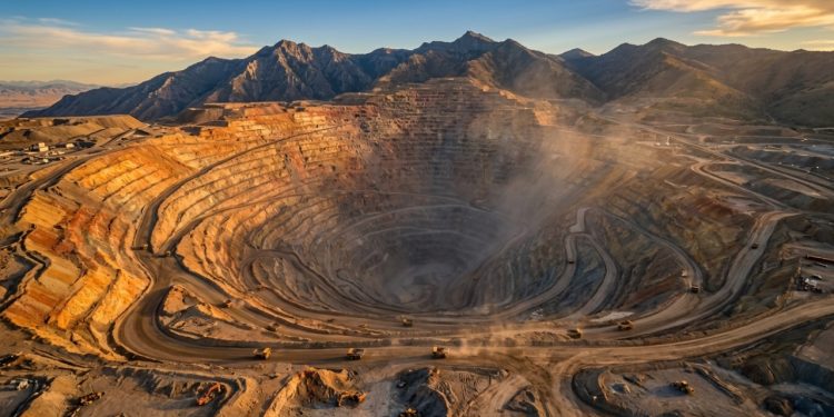 Mina de Bingham Canyon e sua produção mineral