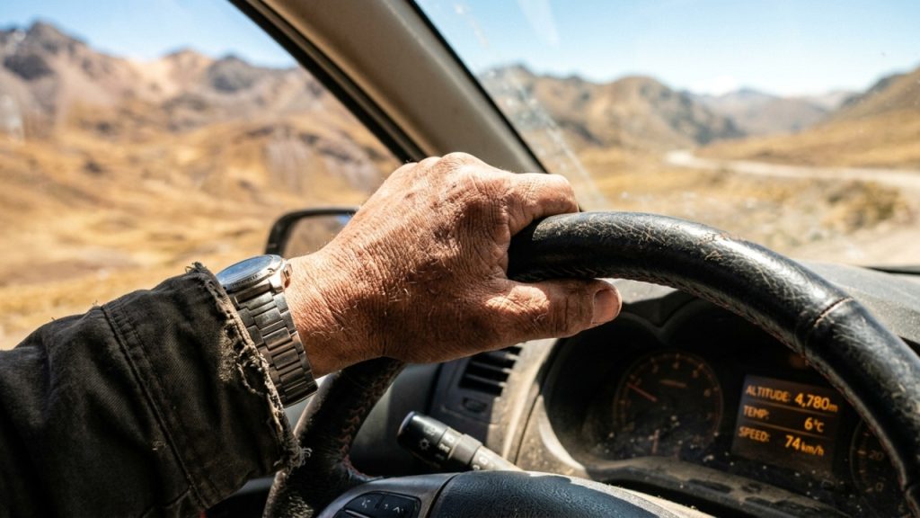 A 2.757 metros de altitude, a estrada que leva ao Paso de Jama