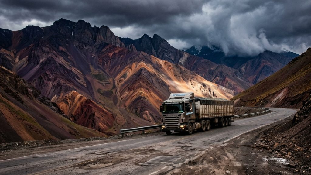 A 2.757 metros de altitude, a estrada que leva ao Paso de Jama