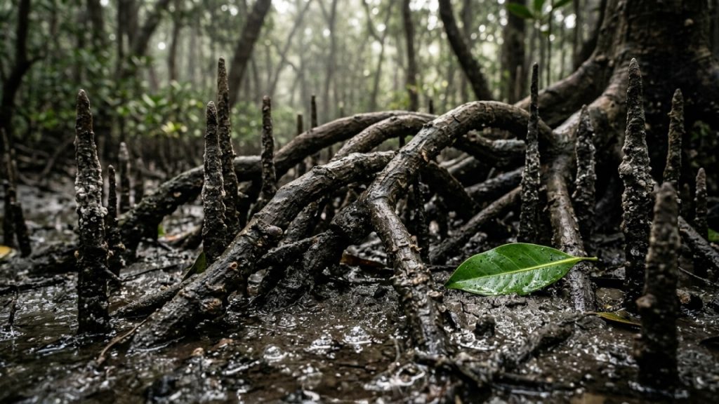 Como a barreira biológica do manguezal garante a sobrevivência de uma grande metrópole contra fenômenos climáticos severos