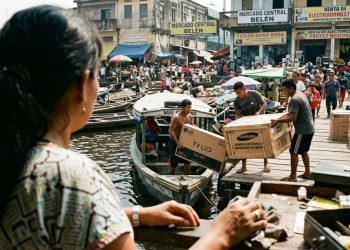 Os meios logísticos de sobrevivência e prosperidade financeira de uma enorme área urbana sem estradas