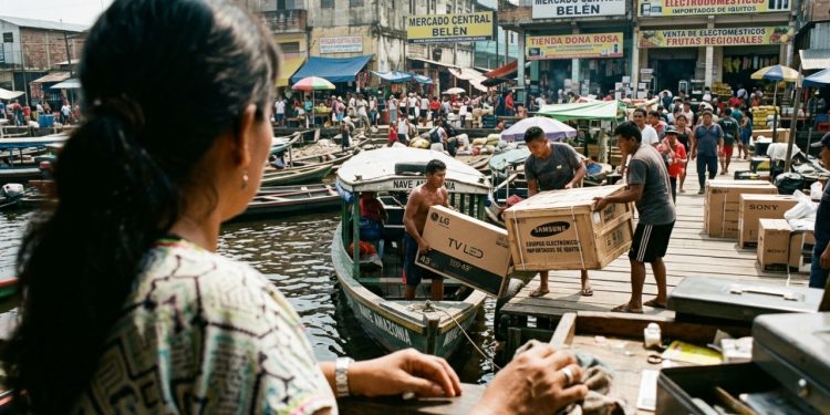 Os meios logísticos de sobrevivência e prosperidade financeira de uma enorme área urbana sem estradas
