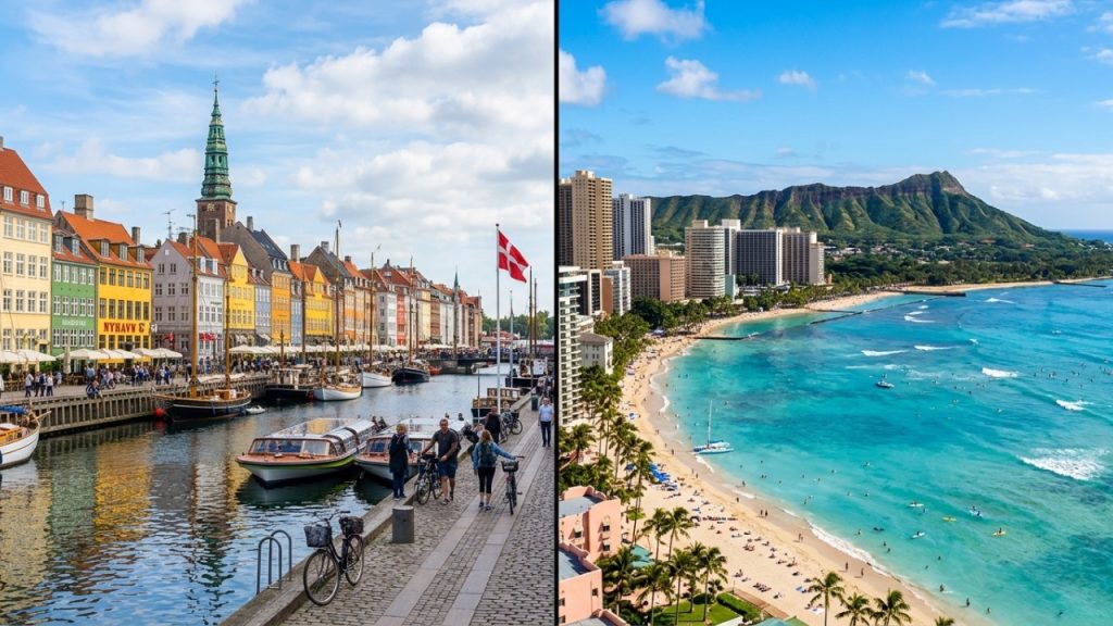 Cidades que lideram rankings globais de qualidade de vida com pilares semelhantes.