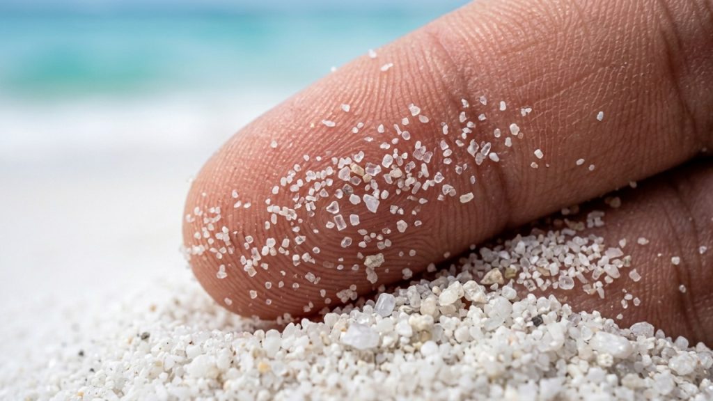 Apresentar Whitehaven Beach, destacando sua areia de sílica, beleza única e como visitá-la