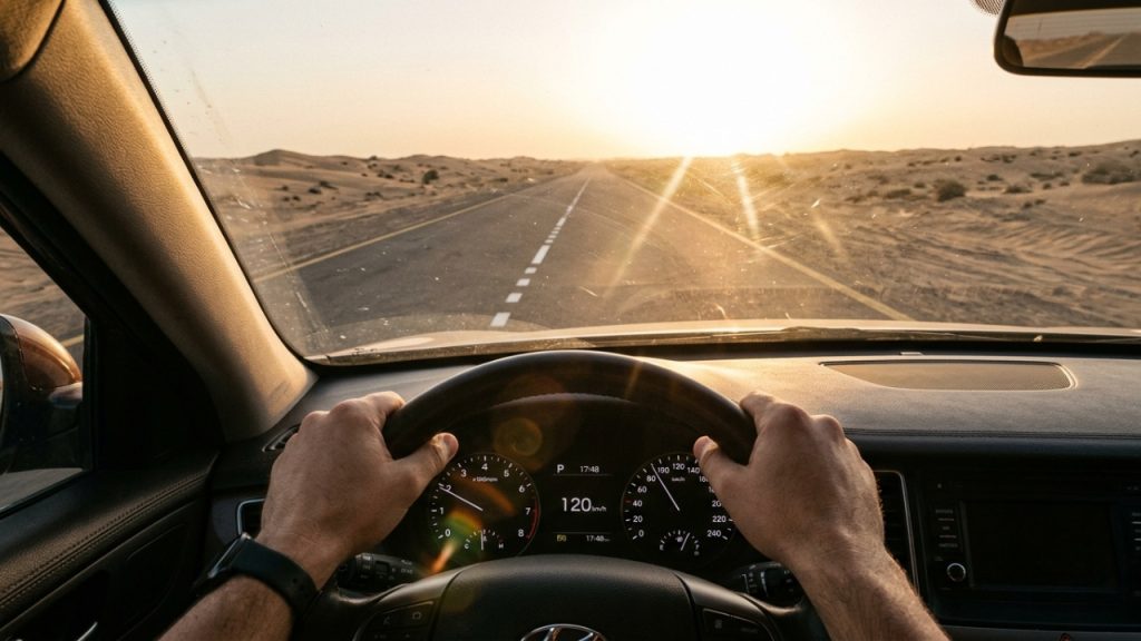 Por que a Highway 10 saudita é a estrada reta mais longa do mundo e por que dirigir nela é tão perigoso mentalmente