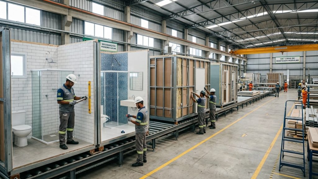 A adoção de banheiros modulares industrializados no Brasil