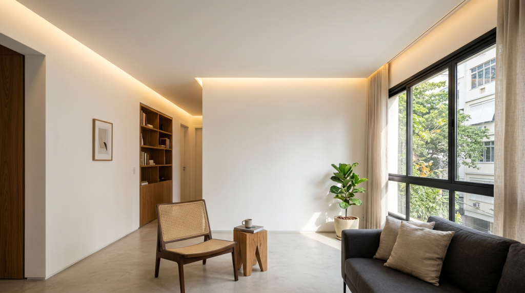 O acabamento drywall mais sofisticado para eliminar sombras e valorizar ambientes internos