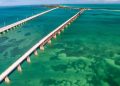 Com 10,8 km de extensão sobre o mar, a Seven Mile Bridge na Flórida quebra um recorde de engenharia de concreto nos Estados Unidos