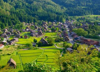 Construída há 250 anos, a vila japonesa possui 114 casas de palha que resistem à neve extrema e marcam um recorde de arquitetura
