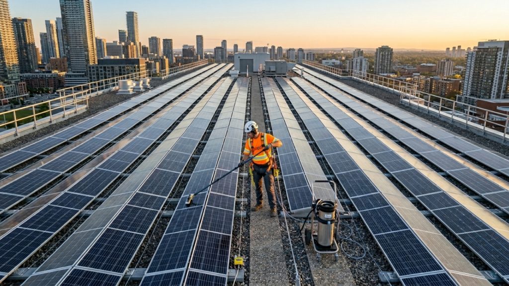 Negócio de limpeza de painéis solares em telhados de condomínios gera lucro de 6 mil reais com baixo investimento inicial