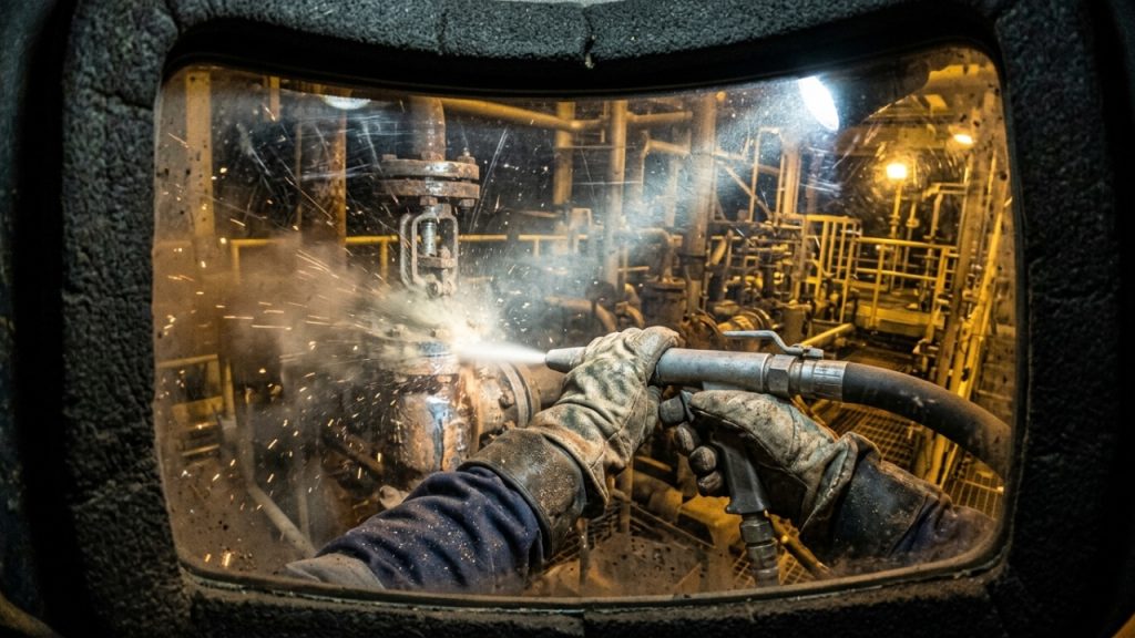 Profissional de pintura industrial em plataformas offshore fatura 10 mil reais mensais com bônus de periculosidade em alto mar