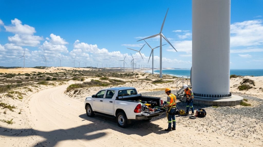 Especialistas em torres de vento encontram vagas com moradia paga e planos de carreira fora do Brasil