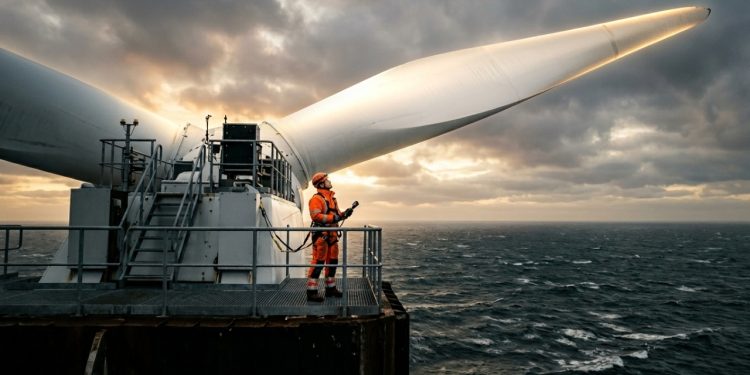 O trabalho em alto mar que paga 16 mil reais para você montar turbinas gigantes e garantir energia limpa
