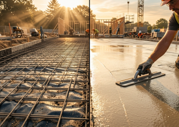 Concreto usinado, malha de aço e tábuas de pinus, quanto custa fazer a fundação radier para uma casa de 50 metros quadrados