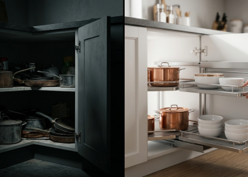 Quanto investir para ter um armário de canto funcional que gira, desliza e facilita sua vida todos os dias