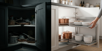 Quanto investir para ter um armário de canto funcional que gira, desliza e facilita sua vida todos os dias