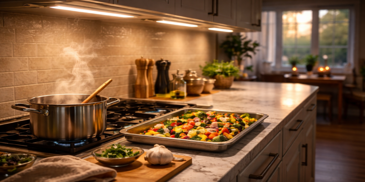 Veja quanto custa instalar luminária magnética de LED e acabar com a sombra na pia, melhorando sua visão e evitando erros ao cortar alimentos