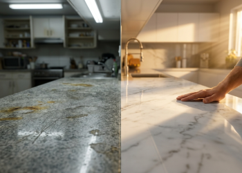 Quanto custa reformar bancada com resina epóxi e renovar a cozinha sem gastar com pedra nova