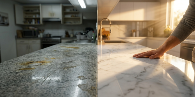 Quanto custa reformar bancada com resina epóxi e renovar a cozinha sem gastar com pedra nova