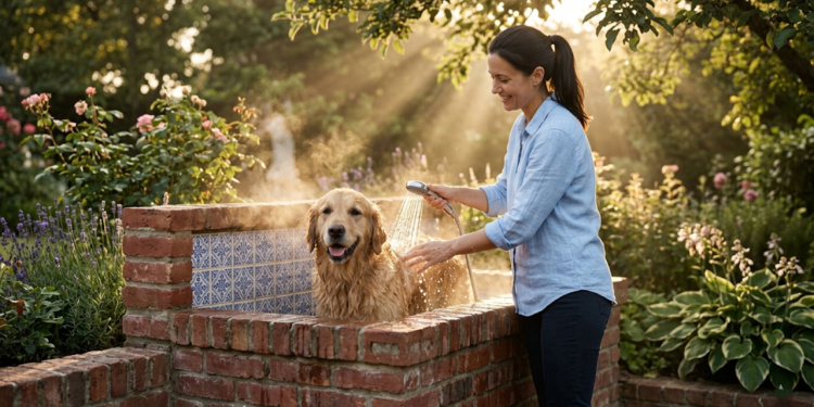 Crie um espaço ideal para banho do seu pet no quintal e elimine a sujeira dentro de casa com uma estrutura simples e eficiente