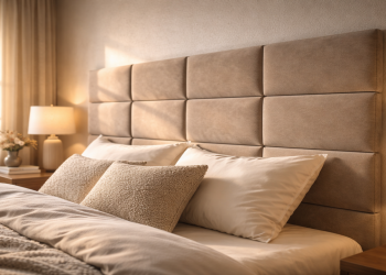 Veja quanto custa fazer uma cabeceira estofada modular em casa e renovar o quarto com um visual moderno em poucas horas