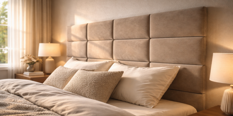 Veja quanto custa fazer uma cabeceira estofada modular em casa e renovar o quarto com um visual moderno em poucas horas