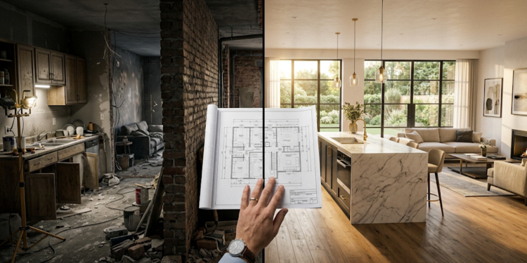 Vai integrar cozinha e sala? Veja quanto custa a reforma completa e como evitar gastos inesperados com demolição, estrutura e acabamento