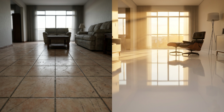 Quanto custa colocar porcelanato líquido e transformar sua sala com acabamento espelhado moderno