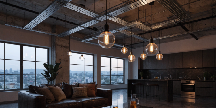 Casa estilo industrial com eletrocalhas aparentes combina estética marcante e eficiência técnica