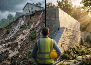 Tijolo baiano, cimento e ferragens, quanto custa erguer um muro de arrimo de 15 metros