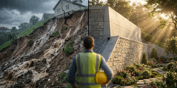 Tijolo baiano, cimento e ferragens, quanto custa erguer um muro de arrimo de 15 metros