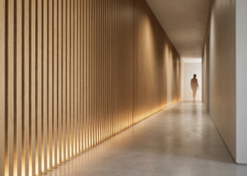 Crie um corredor iluminado e elegante com painel ripado e veja como economizar com instalação rápida e sem sujeira