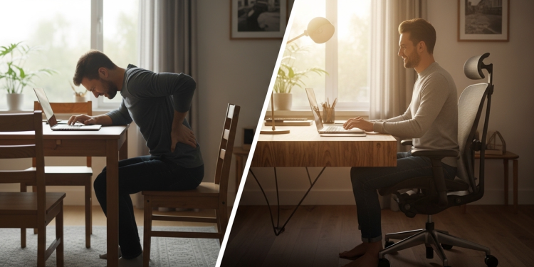 Trabalhe melhor em casa com um home office planejado que vai melhorar sua postura