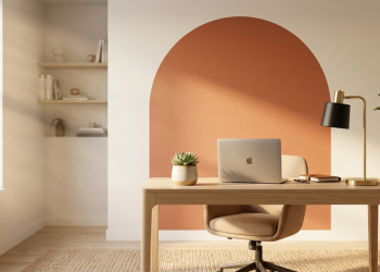 Veja quanto custa decorar o home office com pintura geométrica e como conseguir um efeito moderno gastando pouco