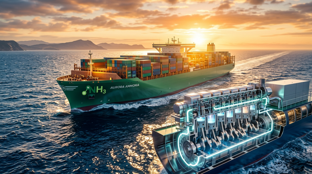 O gigantesco motor de navio que funciona com um gás letal e promete acabar de vez com o fumo negro das rotas comerciais