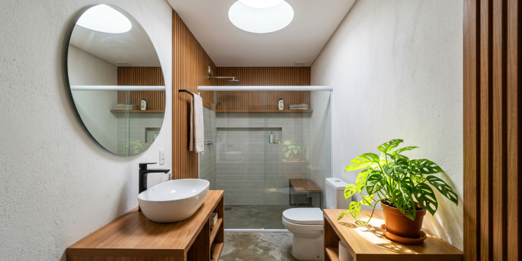 Como as claraboias tubulares com prismas reflexivos transformam o conforto térmico em projetos de casas de 48 metros quadrados