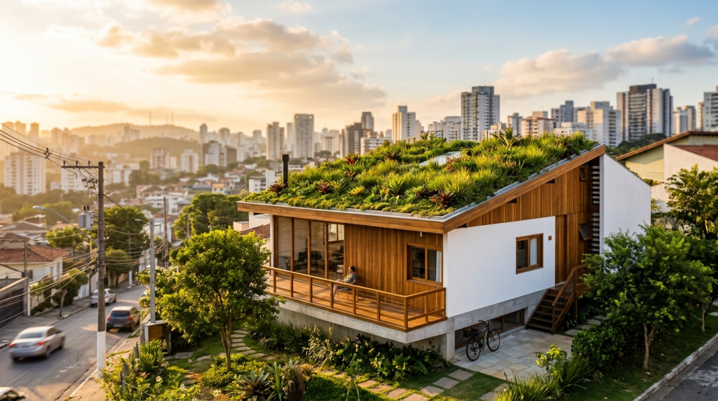 Vantagens do telhado verde em projetos de 80 metros quadrados para redução de calor e impacto ambiental