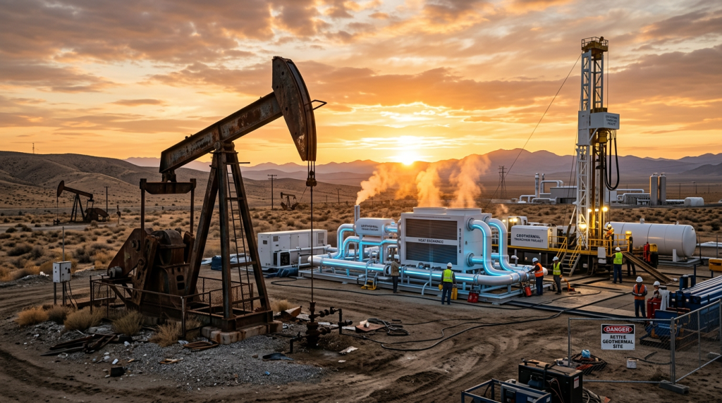 O engenhoso plano para transformar milhares de poços de petróleo esgotados em géiseres inesgotáveis de energia limpa