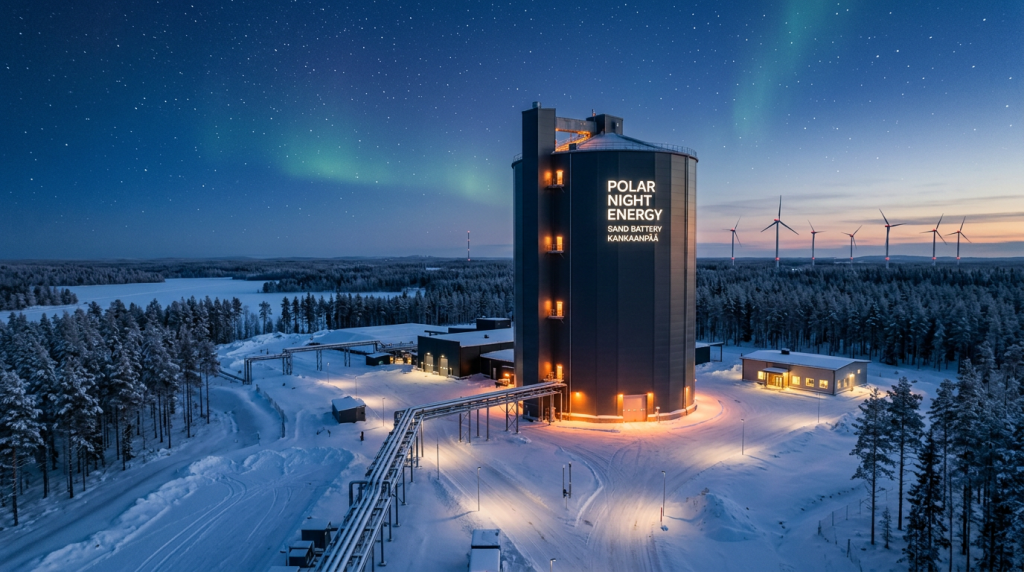 A colossal bateria de areia escaldante que armazena calor a 500°C durante meses para aquecer cidades inteiras no inverno