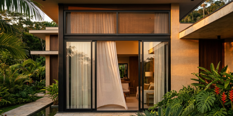 Janelas inteligentes em casas de 50 m² garantem que o ar quente escape pelo teto enquanto você dorme com segurança