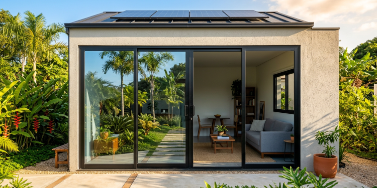 A porta de correr mais eficiente da região para integrar ambientes sem aquecer o interior