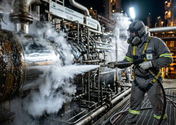 A técnica com gelo seco está mudando a manutenção industrial em refinarias